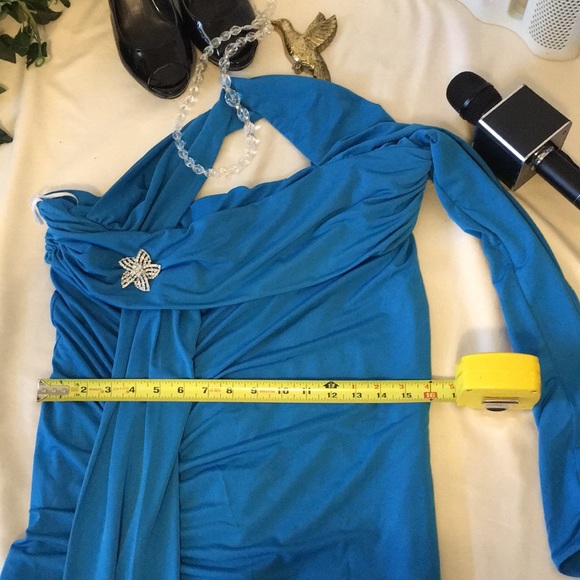 Astro One sleeve Ruching with Bandeau Bodice Dress - Picture 6 of 8